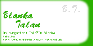 blanka talan business card